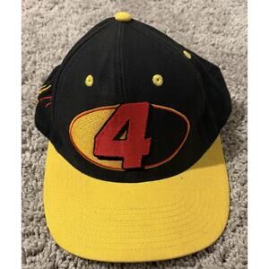 Vintage JD of Dallas NASCAR Kodak Film Racing #4 Black Yellow Cap Auto Racing